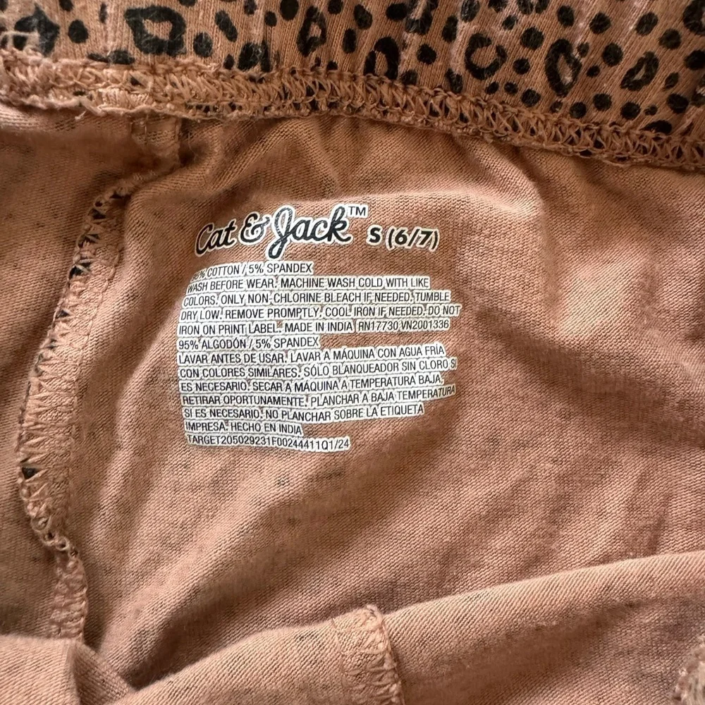 Cat & Jack Kids Leggings - Leopard and Floral Prints sz S 6/7